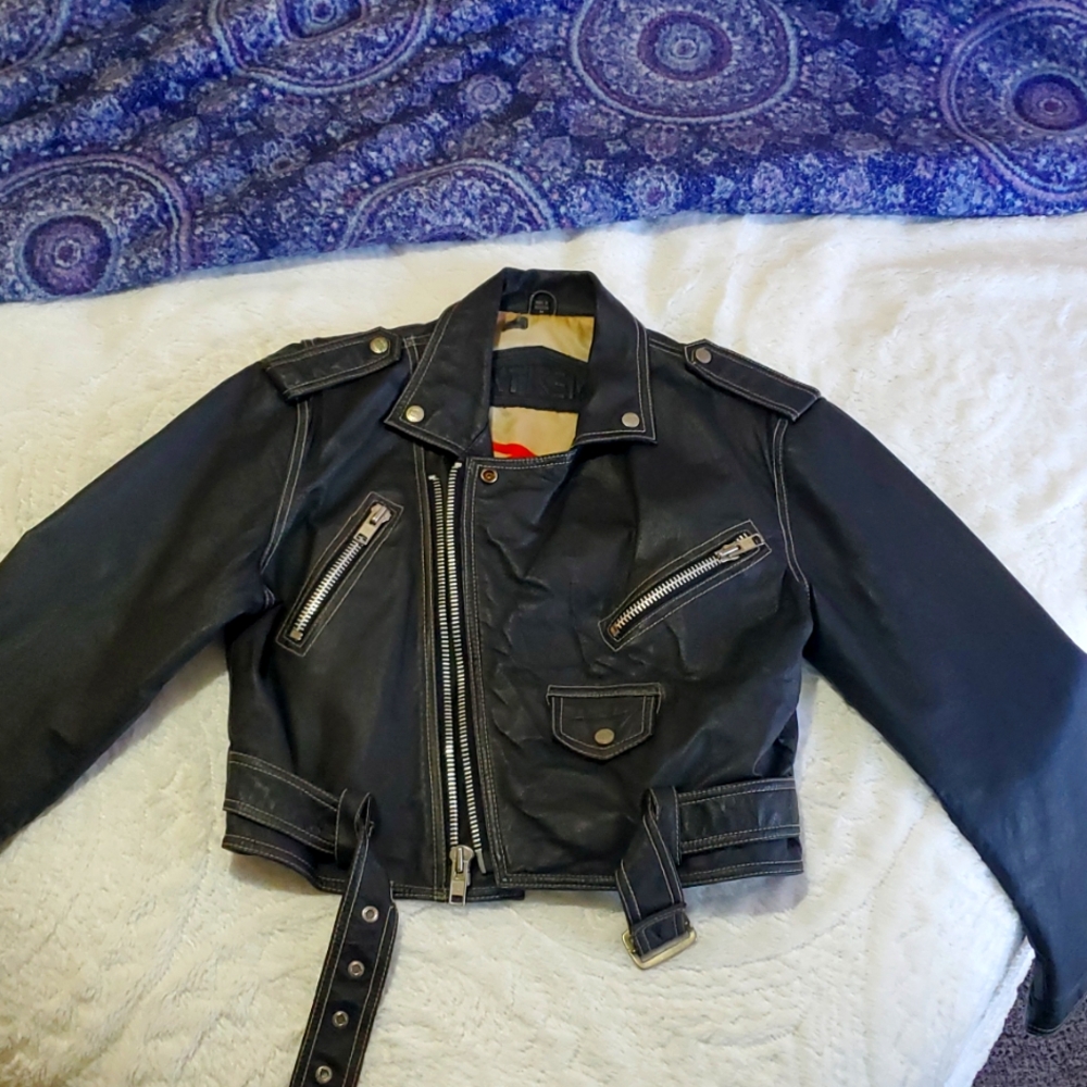 black medium leather "XTREM" jacket